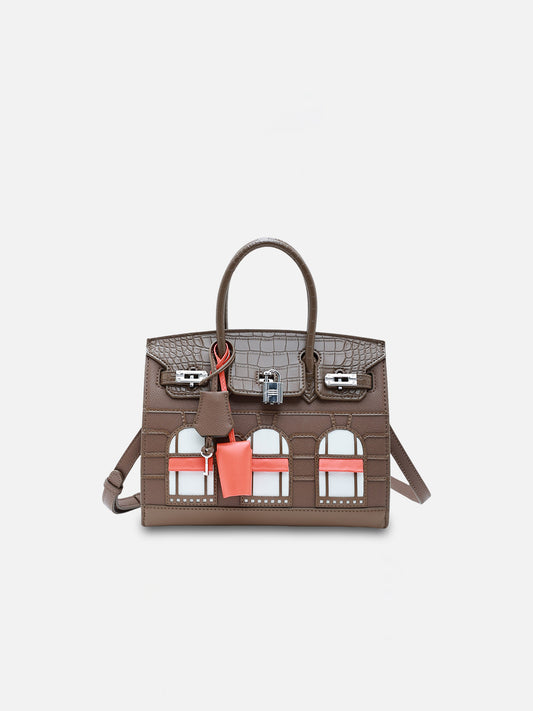 Maison Taupe Archi-Chic Bag – Urban Elegance in Soft Neutrals