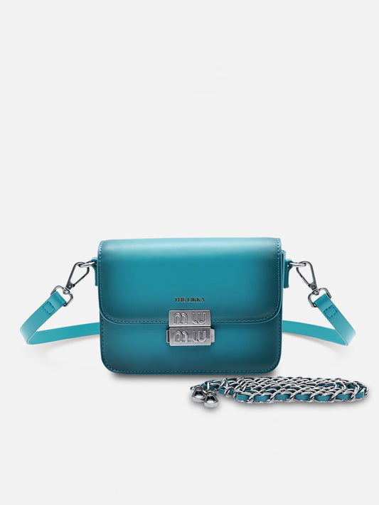 The Likka Luxe Crossbody Bag – Ocean Teal | Premium Leather & Silver Hardware